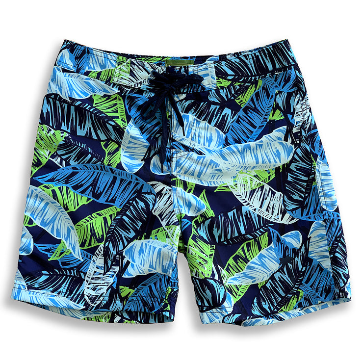 La Palma Eco-Beachwear Surf Botanical Boardshorts Made from Upcycled Plastic Bottles