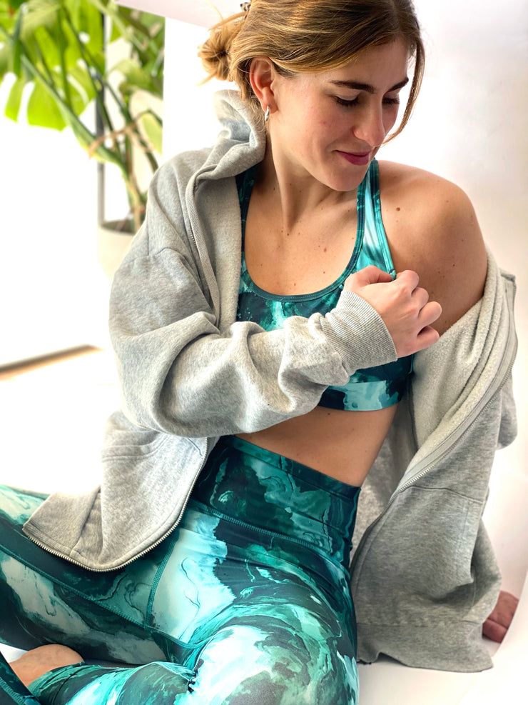 Green Marble Sustainable Sports Bra